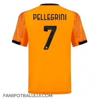 AS Roma Lorenzo Pellegrini #7 Tricou Fotbal Replică 2025-26 Barbati Deplasare